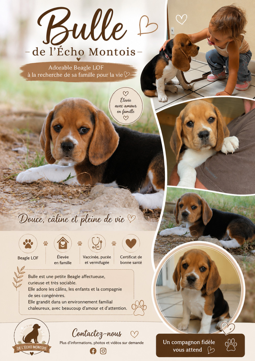 De L’Echo Montois - Chiots disponibles - Beagle